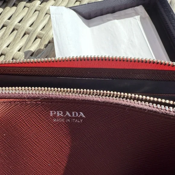 Prada - Zip Around Long Saffiano Leather Wallet - Wallet - Picture 8 of 11